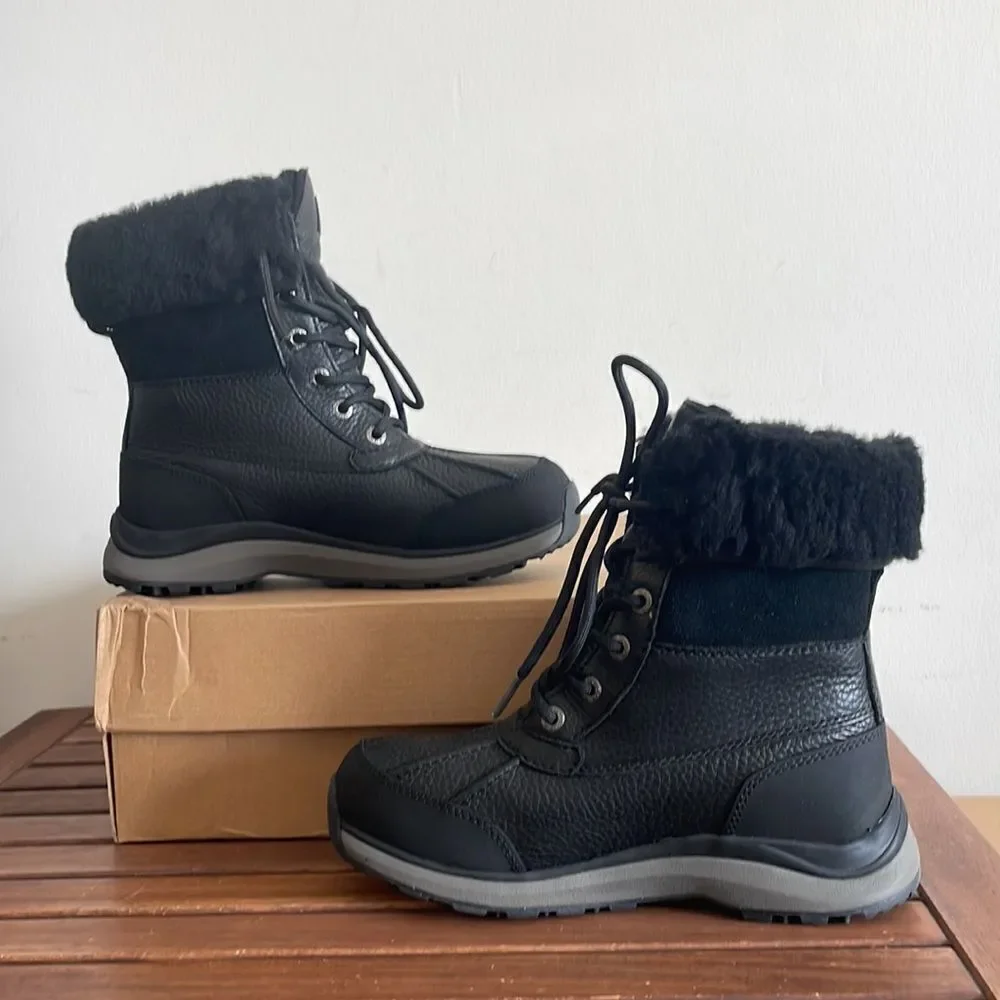 UGG Adirondack III Boot Black USA Women Size 6/UK 4/EU37(MSRP$250)
